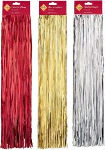 Christmas Decorative Lametta Rot/Gold/Silber Lametta