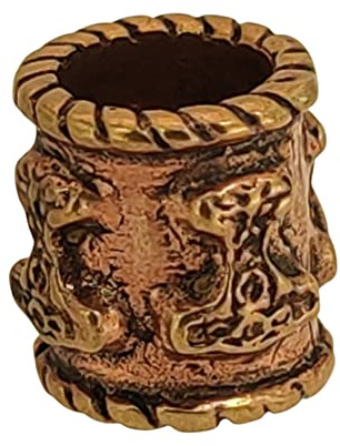 Kiss of Leather Thorhammer Bartperle Lockenperle aus Bronze, 8 mm Innendurchmesser