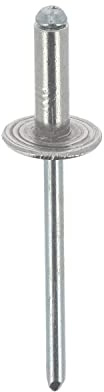 Rivetto in alluminio a testa larga, 4 mm x 12 mm, confezione da 79