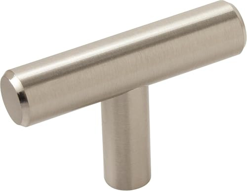 Amerock BP19009CSG9 Bar Pulls Cabinet T-Knob, Sterling Nickel, 1-15/16