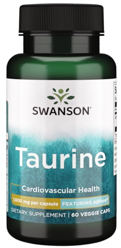 Swanson AjiPure Amino Acid Taurine 1000 Milligrams 60 Veg Capsules