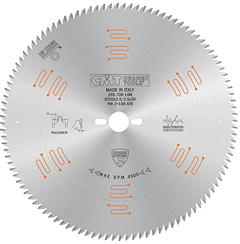 CMT ORANGE TOOLS 285.708.14M - LAMA CIRCOLARE CHROME HW 350x3.5/2.5x30 Z108 5ATB