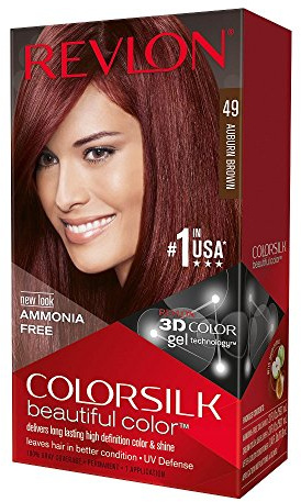Revlon ColorSilk Hair Color 49 Auburn Brown 1 Each (Pack of 4)