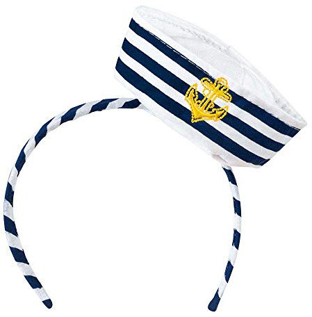 Boland 44356 - Tiara Navy Sailor avec casquette, serre-tête, marin, matelot, marin, marine, accessoire, serre-tête, couvre-chef, costume, fête de carnaval, carnaval