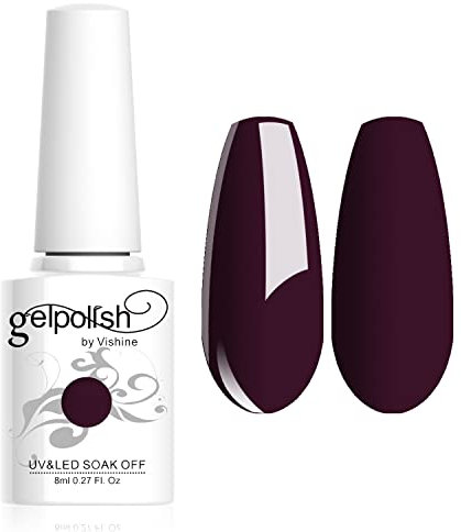 Vishine Soak-Off UV LED Gel Polish Nail Art Manicure 8ml Lacquer Dark Magenta #071