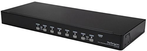 StarTech.com 8 Port 1U Rackmount USB KVM Switch Kit with OSD and Cables - Rack mount KVM - VGA KVM Switch - 8 Port KVM Switch, TAA (SV831DUSBUK)