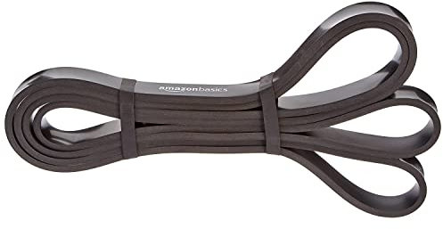 Amazon Basics Fitnessband, Widerstandsband, 1,9 cm (14 - 27 kg), Schwarz