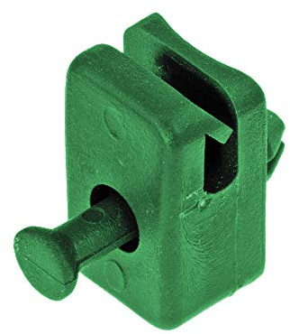Alberts 855536 Spanndrahthalter mit Nietstift | Kunststoff, grün | 50er Set