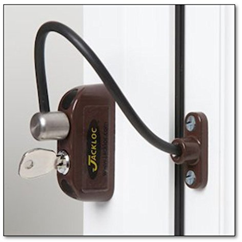 JACKLOC Pro-5 Lockable Cable Window Lock - Brown