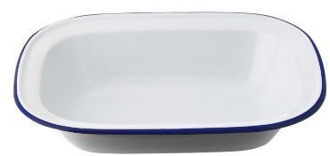 lakeland Traditional Enamel 26cm Oblong Pie Dish
