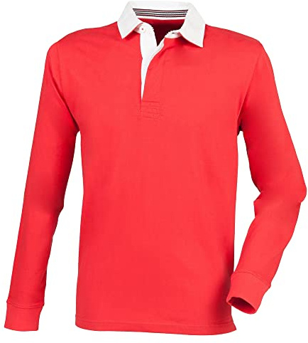 Front Row herr premium longsleeve/rugby-tröja/polotröja långärmad