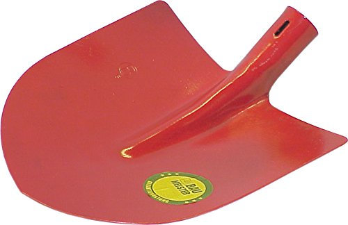 HAROMAC Frankfurter Schaufel Gr.5, roter Lack, ohne Stiel, gehärteter Stahl, 300 x 270 mm, Profiqualität, DIN 20121, Bauwerkzeuge, Spaten, Sandschaufel, Gartenschaufel