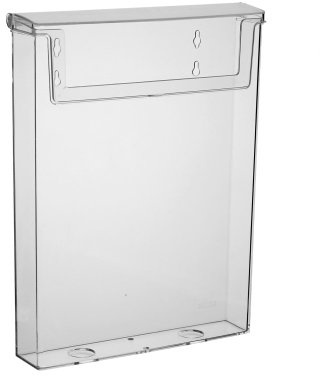 taymar DIN A4 Prospekthalter, Prospektbox mit Deckel, Wetterfest (auch für den Außenbereich geeignet)