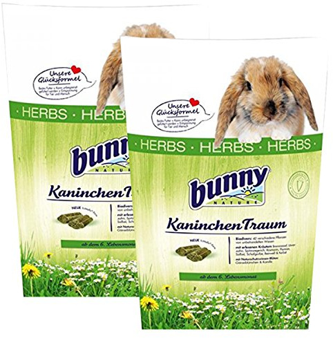 2 x 4 kg = 8 kg Bunny Kaninchen Traum Kräuter / herbs für Zwergkaninchen