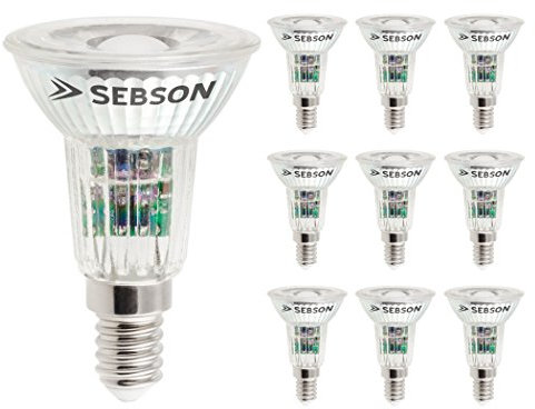 SEBSON LED Lampe E14 5W warmweiß, ersetzt 50W Halogenlampe, 420 Lumen, COB LED, Spot 46°, 230V, 10er Pack