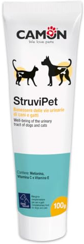 CAMON | StruviPet Pasta, Alimento Complementare per Cani e Gatti, per il Benessere delle Vie Urinarie e la Riduzione delle Recidive di Calcoli di Struvite, 100g