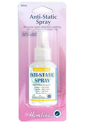Hemline Spray Antistatique, Réduit l'Électricité Électrostatique des Vêtements