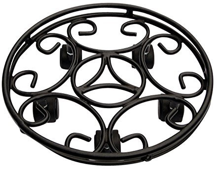 Garden Pride Round Plant Caddy - Heavy Duty Plant Wheels - Pot Trolley (14 Diameter)