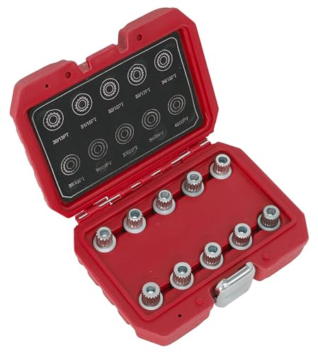 Sealey SX208 Locking Wheel Nut Key Set 10 Piece for BMW & Mini