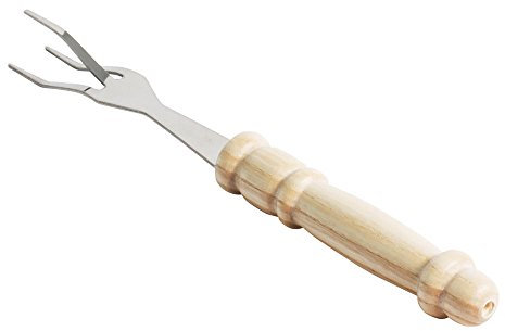 Générique - Fourchette pomme de terre manche en bois de buis 16 cm Inox 16 cm