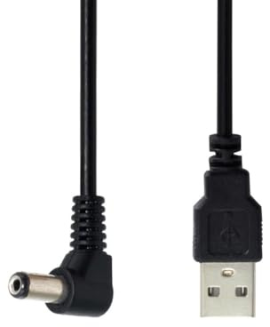 chenyang USB 2.0 Typ A Stecker auf rechtwinklig, 90 Grad, 5,5 x 2,1 mm, DC 5 V, Netzstecker, Hohlstecker, Ladekabel, 100 cm