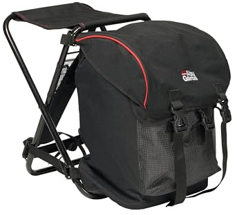 Abu Garcia Basic con sedia incorporata Zaino da pesca - Zaino leggero e resistente all'acqua per pescatori, campeggio e avventure all'aperto