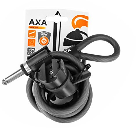 AXA Newton 150 Einsteckkabel – Länge 150 cm – Plug-In Kabel für AXA Rahmenschlösser – Kabelschloss für Fahrräder