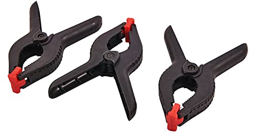 Amtech 3pc 6? Plastic Spring Clamps, 50 mm Jaw with Pivot Pads, Ideal for Gluing, Holding and Craft Assembly