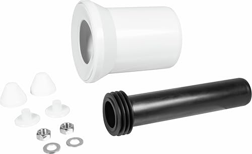 Cornat WC-Anschlussset für Wand-WC DN 110 – Kunststoff – CKAG | Robuste Verarbeitung – Einfache Montage – Anschlussgarnitur – Wand-WC Zubehör – Abflussrohr Set – zur Montage