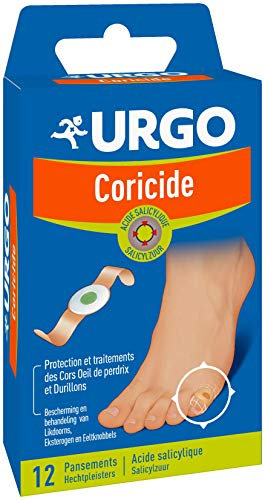 Urgo - Pansement coricide adhésif - Acide salicylique - Protège et élimine en douceur - 12 pansements