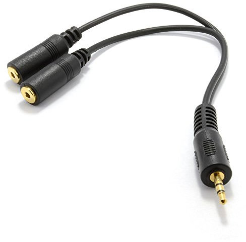 2,5 mm Stéréo Jack Diviseur Adaptateur l'audio câble Cordon Plaqués Or 20 cm