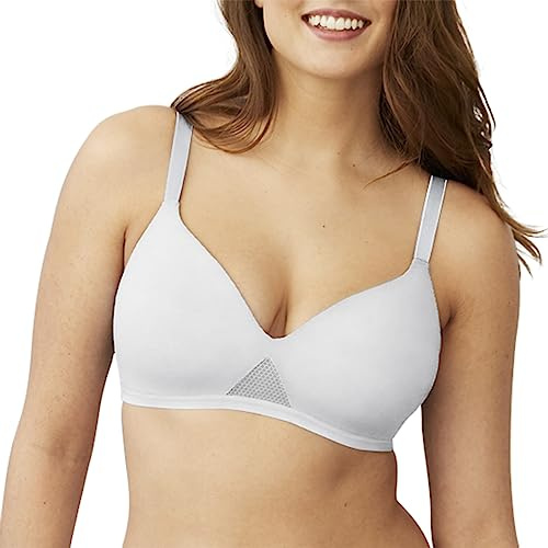 Hanes womens Oh So Light Foam Comfortflex Fit Wirefree Mhg521 Bra, White, Small US