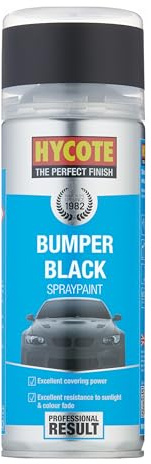 Hycote Pare-Chocs Peinture en Aérosol pour Voiture, Noir, 400 ML