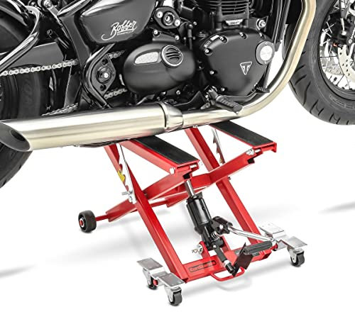 ConStands - Motorrad Hebebühne für Suzuki Intruder C 800/1500, Intruder C 1800 R/RT, Intruder M 800/1500/1600, Intruder M 1800 R/R2 Hydraulisch XL 500kg Rot
