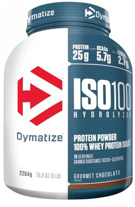 Dymatize ISO 100 Gourmet Chocolate 2,2 kg - Whey Protein Hydrolysat + Isolat Powder