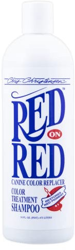 Chris Christensen Red On Red Shampoo - Intensive Farbauffrischung & Leuchtende Fellbrillanz - Professionelle Tierpflege - 473ml