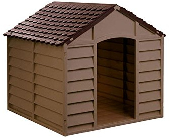 avanti Trendstore Cuccia per Cani in Resina Maxi PLASTICA Marrone Taglia Media Grande 78X84X85 CM