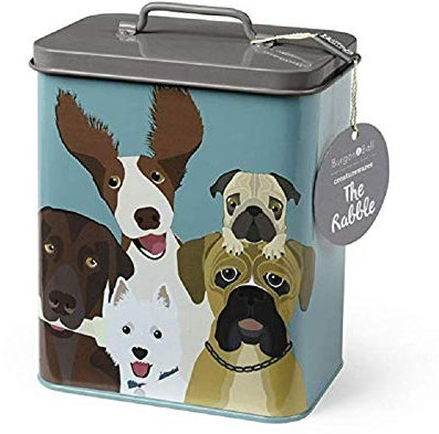 Burgon & Ball Creaturewares The Rabble Dog GCR/CAT Tin Pet Food Storage, 16.5 cm x 11 cm x 20 cm Size