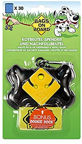 Bags on Board Hundbajs Pick-Up Bone Dispenser & Refill Bags, Svart