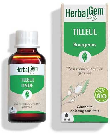 HERBALGEM - Macérât-Mère - Tilleul Bio - Complément Alimentaire Gemmothérapie Concentrée - Extrait De Bourgeon Frais - Pour Sommeil & Détente - 30 ml