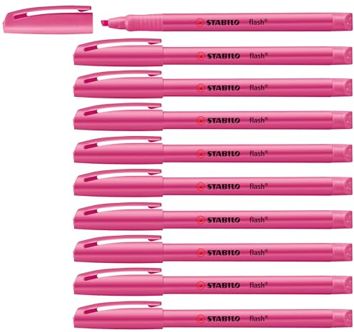 STABILO flash - Evidenziatore - Confezione da 10 - Rosa