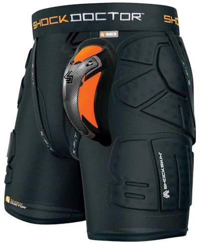 Shock Doctor Herren-Kompressionsshorts – Schutz- und Kompressionsshorts mit Carbon Athletic Cup