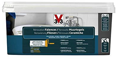 V33 Smalto Rinnovatore Per Ceramiche, Antimuffa, Lavabile, Ottima Resa, Opaco 2 Lt