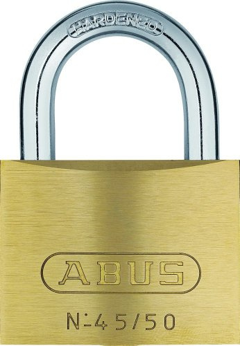 ABUS Vorhängeschloss 45/50 aus Messing - mit Präzisions-Stiftzylinder mit Pilzkopfstiften - 05109 - ABUS-Sicherheitslevel 5 - Messingfarben | Präzisions-Stiftzylinder mit Pilzkopfstiften, gehärteter Stahlbügel, doppelte Verriegelung, 208 g, 48 mm breit