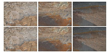 Pimpernel Set of 6 Earth Slate Placemats - Cork-Backed Table Mats, Multi-Color Design with Heat Resistance & Stain Protection for Everyday Dining, 30.5 x 23cm