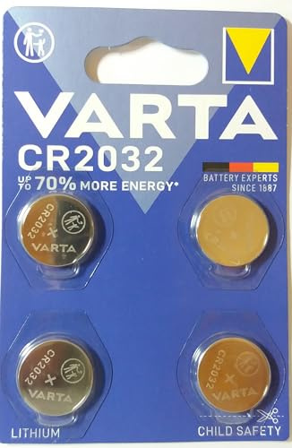VARTA Lot de 4 Piles bouton lithiumElectronics CR2032 3 Volt