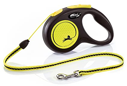 flexi New NEON S Seil 5 m schwarz/neongelb für Hunde bis 12 kg