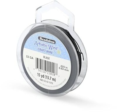 Beadalon 15-Yards Artistic 22-Gauge Wire, Black