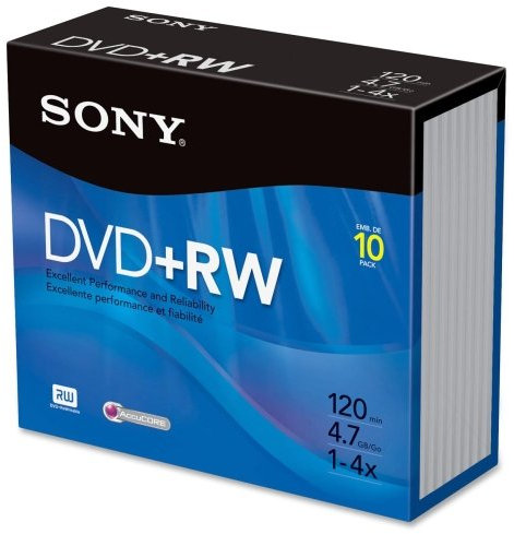 Sony Branded DVD+RW Rewritable Disks