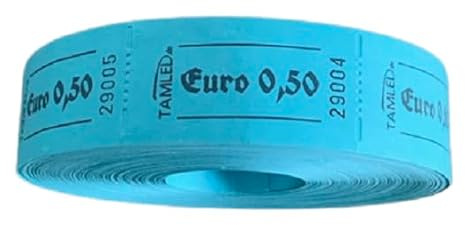 TAMLED Bonrolle 0,50 € 1000 Abrisse perforiert fortlaufend nummeriert